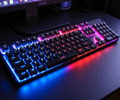 Mechanical RGB gaming keyboard with customizable backlighting